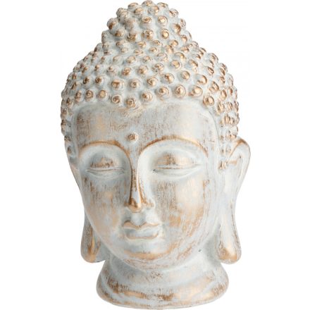 Java Champagner Buddha Kopf Statue 23,5cm