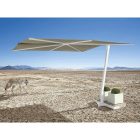 Flacher Aluminium Sonnenschirm mit Gestell 2,5x2,5 m