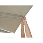 Flacher Aluminium-Sonnenschirm mit Gestell 2,8 x 2,8 m