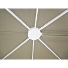 Flacher Aluminium-Sonnenschirm mit Gestell 2,8 x 2,8 m