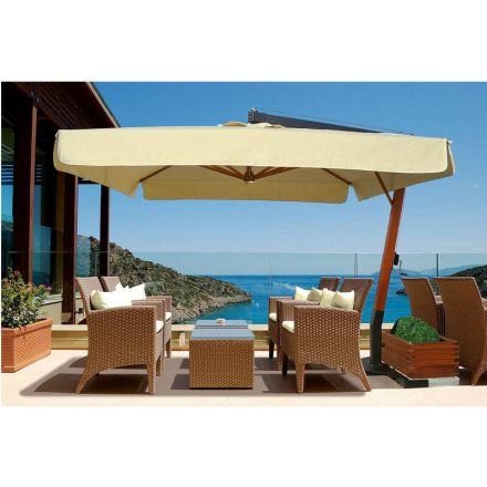 Vespucci Holz Sonnenschirm 4 x 4 m