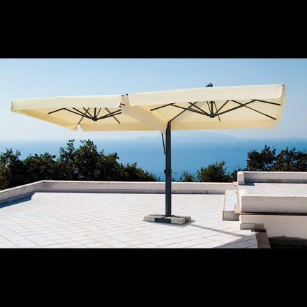 Fellini Aluminiumgestell großer Sonnenschirm V Version 3 x 8 m