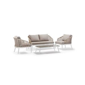 Kos/2 Sofagarnitur beige weiß