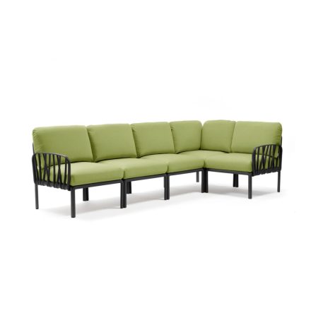 Nardi Komodo modulares Ecksofa anthrazit-avocado sunbrella