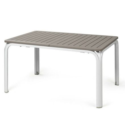 Nardi Alloro 140-210cm ausziehbarer Gartentisch taubengrau - weiß