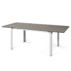 Nardi Alloro 140-210cm ausziehbarer Gartentisch taubengrau - weiß