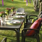 Nardi Alloro 210-280cm ausziehbarer Gartentisch anthrazitgrau