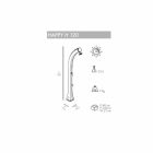 Happy H120 Gebogene Outdoor-Solardusche mit Fußwaschanlage