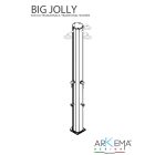 BIG JOLLY S A365 gerade Garten-Warm-/Kaltwasserdusche mit 3-Fuß-Brause und Duschkopf