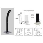 Spring A145 Topline Curved Garden Shower mit Warm-/Kaltwasser-Duschkopf