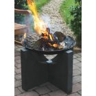 Feuerschale aus Stein mit Ständer aus Grattonit 60 cm
