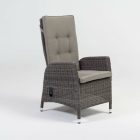 Kingston Kunst-Rattan-Relax-Sessel grau-braun