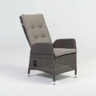 Kingston Kunst-Rattan-Relax-Sessel grau-braun