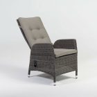 Kingston Kunst-Rattan-Relax-Sessel grau-braun