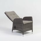 Kingston Kunst-Rattan-Relax-Sessel grau-braun