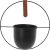 Oasis hängende Metall schwarz Topf 30cm