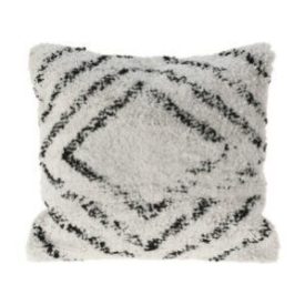 Zickzack-Kissen in Weiß 45 x 45 cm