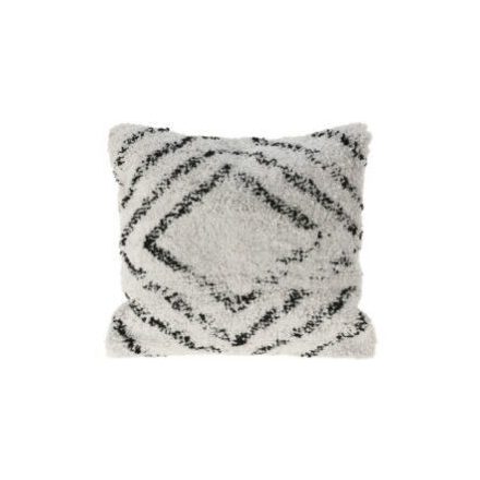Zickzack-Kissen in Weiß 45 x 45 cm