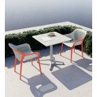 MOON beige Outdoor-Klapptisch 80X80 CM