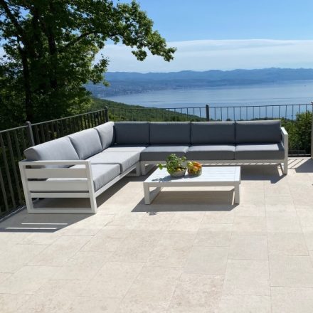 LO-76434 Outdoor-Ecksofa grau