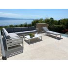 LO-76434 Outdoor-Ecksofa grau