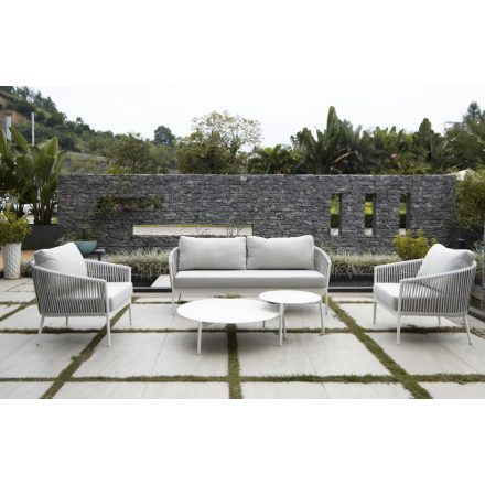 Bahamas Gartensofa weiß, grau