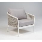 Bahamas Gartensofa weiß, grau