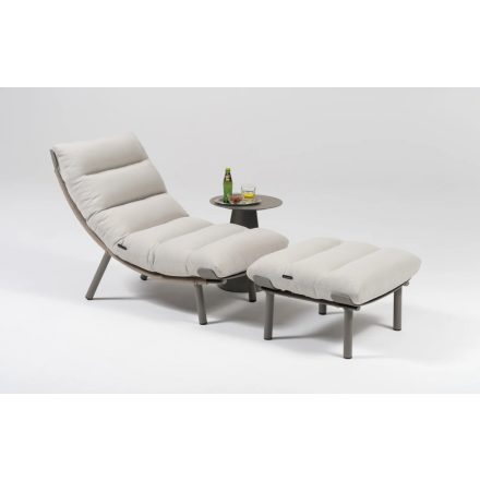 Barbados Lounge Set, Liegestuhlset mit cremefarbenen Kissen