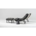 Barbados Lounge Set, Liegestuhlset mit cremefarbenen Kissen