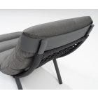 Barbados-Lounge-Set, Sonnenliege-Set mit dunkelgrauen Kissen