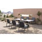 Carson ausziehbarer Garten-Esstisch anthrazit 100x280-340cm