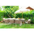 Carson ausziehbarer Garten Esstisch weiß 100x280-340cm