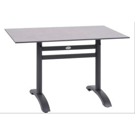   Cross-2 Outdoor Doppel-Klapptischbein aus pulverbeschichtetem Aluminium in Anthrazit