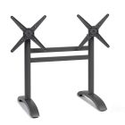 Cross-2 Outdoor Doppel-Klapptischbein aus pulverbeschichtetem Aluminium in Anthrazit