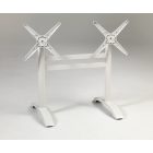 Cross-2 Outdoor weiß pulverbeschichtetes Aluminium-Klapptischbein