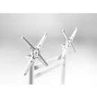 Cross-2 Outdoor weiß pulverbeschichtetes Aluminium-Klapptischbein