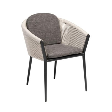 Mango-Gartensessel dunkelgrau, beige