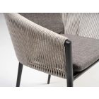 Mango-Gartensessel dunkelgrau, beige