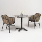 Rio geschnürter Gartensessel taupe/braun