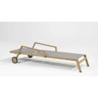 Roma Sonnenliege Holz - grau