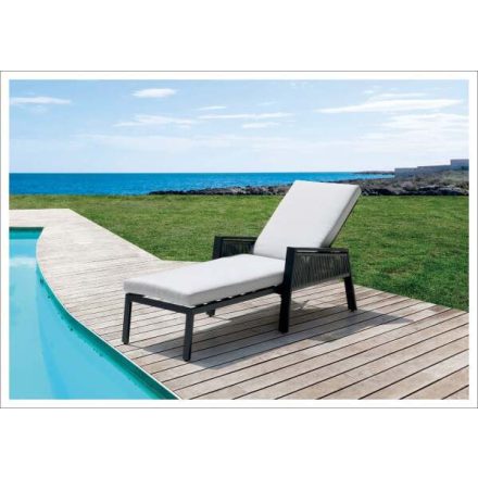 Sicily Stoff Sonnenliege grau