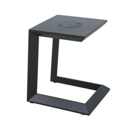 Solaris Aluminium-Beistelltisch mit anthrazitfarbener LED-Beleuchtung