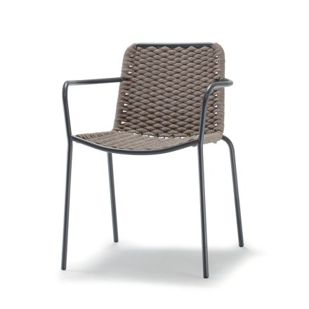 Cannes Lux Sessel anthrazit/braun
