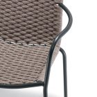 Cannes Lux Sessel anthrazit/braun