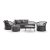 Cipro Gartenmöbel-Set schwarz/dunkelgrau