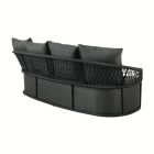 Cipro Gartenmöbel-Set schwarz/dunkelgrau