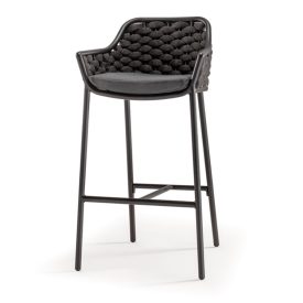 Panama Garten Barhocker schwarz/schwarz