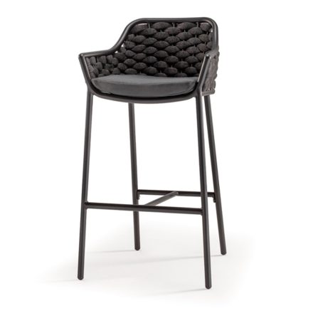 Panama Garten Barhocker schwarz/schwarz