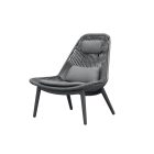 Como lounge Gartensessel mit Fußstütze anthrazit/dunkelgrau
