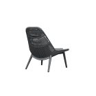 Como lounge Gartensessel mit Fußstütze anthrazit/dunkelgrau